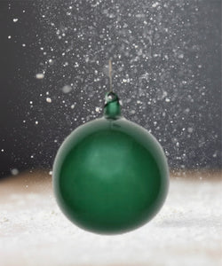 4.7" Emerald Glitter Bubblegum Glass Ball Ornament