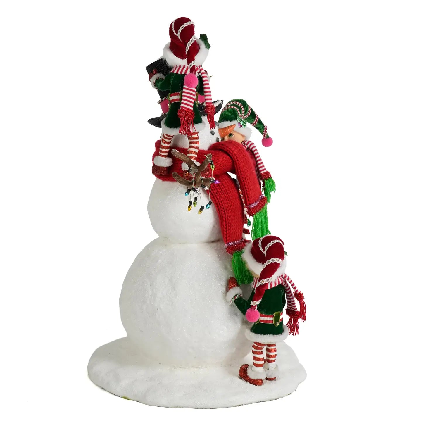 Merry Snowman with Elves by Katherine's Collection