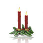 16in DBL Red LED Candles Min/1