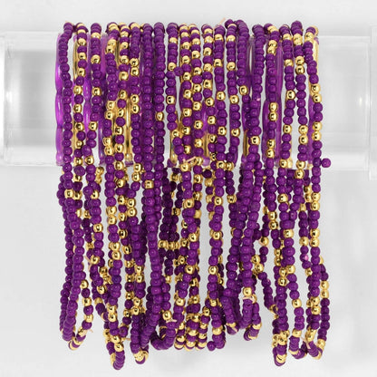 Stretch Seed Bead Solid Game Day Bracelets