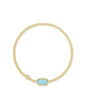 GRAYSON STRETCH BRACELET GOLD LIGHT BLUE MAGNESITE