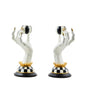 Mackenzie-Childs Haunted House Spooky Hand Candle Holders, Set of 2