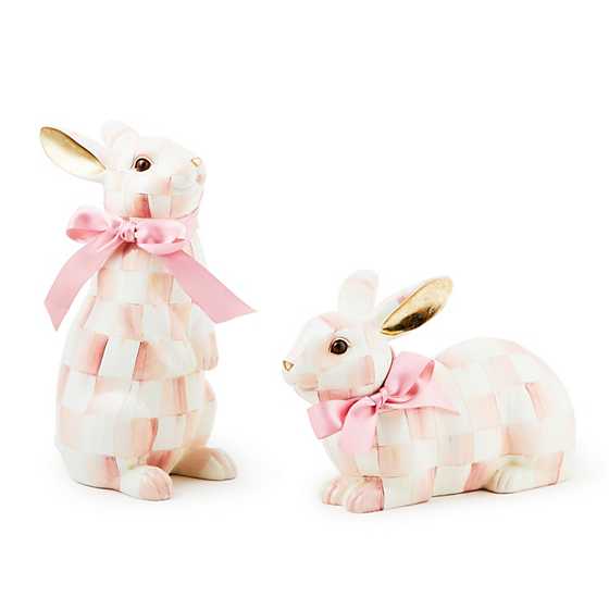 Rosy Check Standing Bunny by Mackenzie Childs