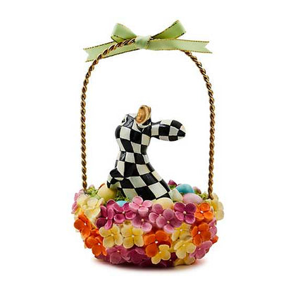 Calico Hydrangea Bunny Basket by Mackenzie Childs