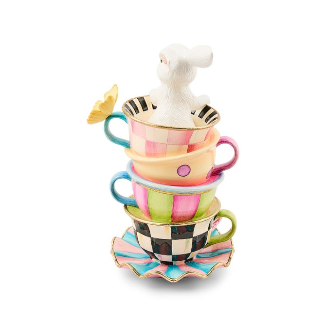 Frolic Spring Stacked Teacup Bunny Mackenzie Childs