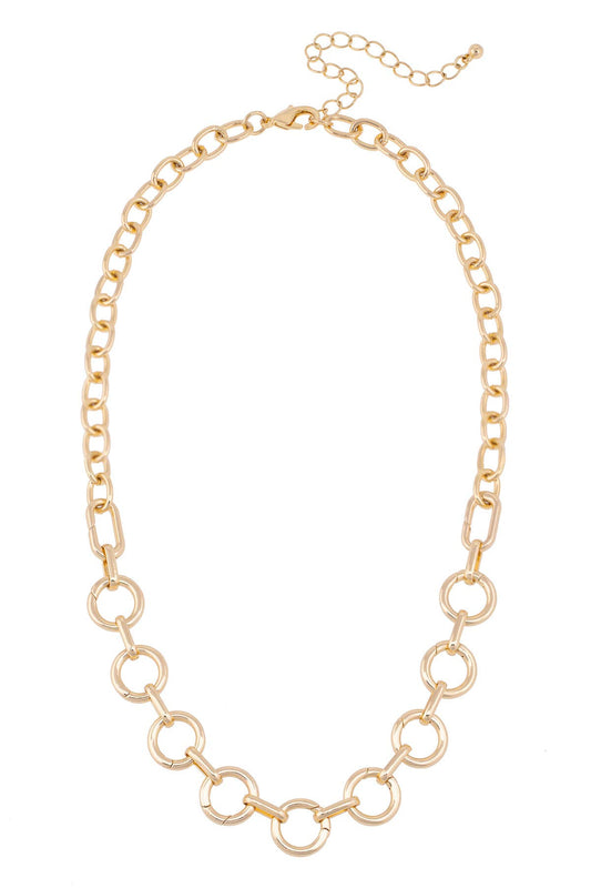 Juliette Charm Collector Necklace Base in Shiny Gold