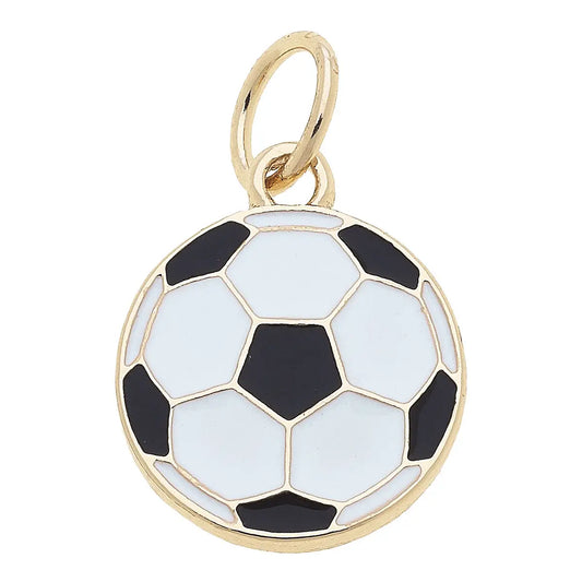 Soccer Ball Enamel Charm