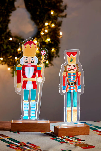 LG ACRYLIC LIGHT UP NUTCRACKER