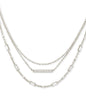 ADDISON MULTI STRAND NECKLACE RHODIUM METAL