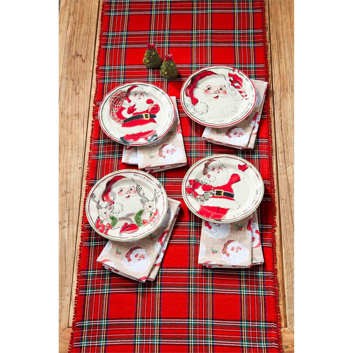 Vintage Santa Napkin Set of 4