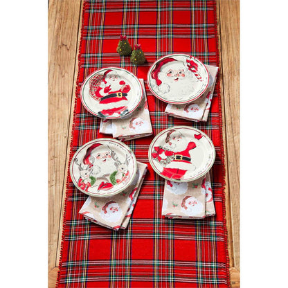 Vintage Santa Napkin Set of 4