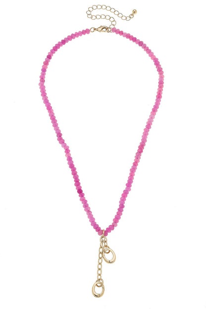 Lucy Gemstone Beaded Multi-Charm Necklace Base