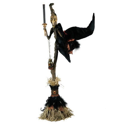 Bramble Broom with Witch Hat by Katherines Collection