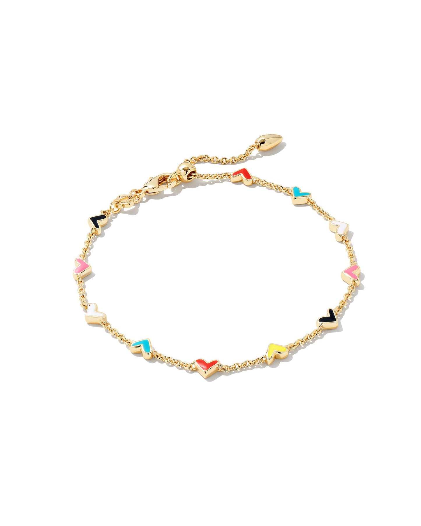 HAVEN HEART DELICATE CHAIN BRACELET GOLD MULTI MIX