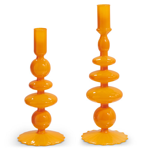 10.25" ORANGE CANDLE STICKS