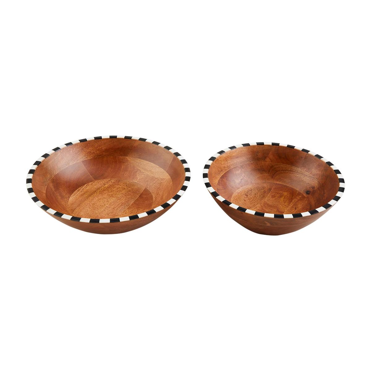 Checkered Trim Bowl Set