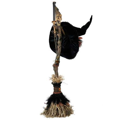 Bramble Broom with Witch Hat by Katherines Collection