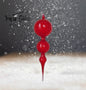 11" Red Bubblegum Glass Finial Ornament