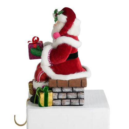 Santa On Chimney Stocking Holder by Katherine's Collection