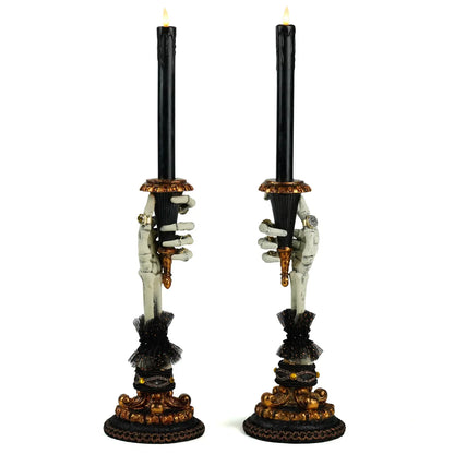 Skeleton Hand Candle Holders Set of 2 by Katherines Collection