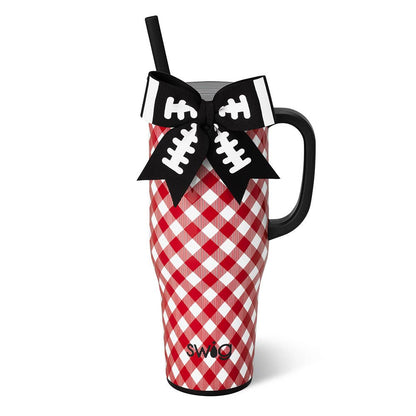 Gameday Gingham Red + Black Mega Mug (40oz)