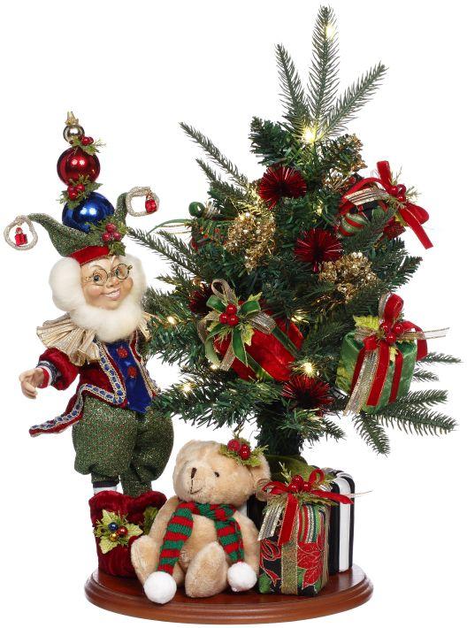 Mark Roberts Decorating Tree Elf Scene with Lights, Small