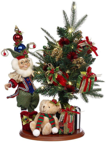 Mark Roberts Decorating Tree Elf Scene with Lights, Small
