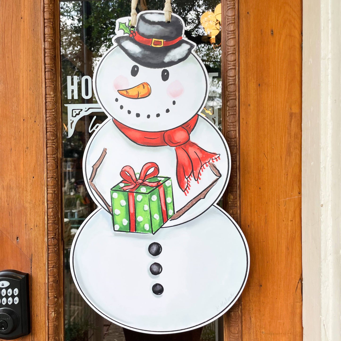 Double Sided Snowman / Pumpkin Stack Door Hanger
