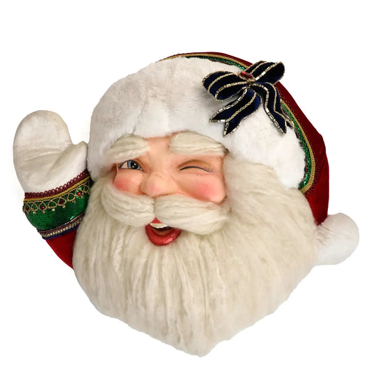 Winking Santa Wall Mask by Katherine's Collection