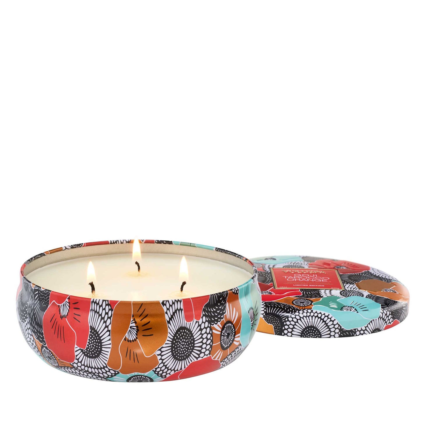 Voluspa XXV Limited Edition Goji Tarocco Orange 3 Wick Tin Candle