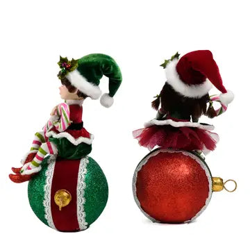 Merry Elves On Ornament Assortment of 2 by Katherine's Collection