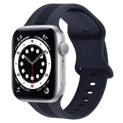 Apple Watch Silicone Band With Bee Charm Stud: 38/40/41mm / Gold / White/Black