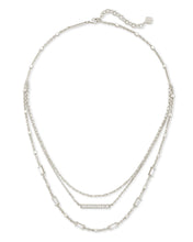 Load image into Gallery viewer, ADDISON MULTI STRAND NECKLACE RHODIUM METAL