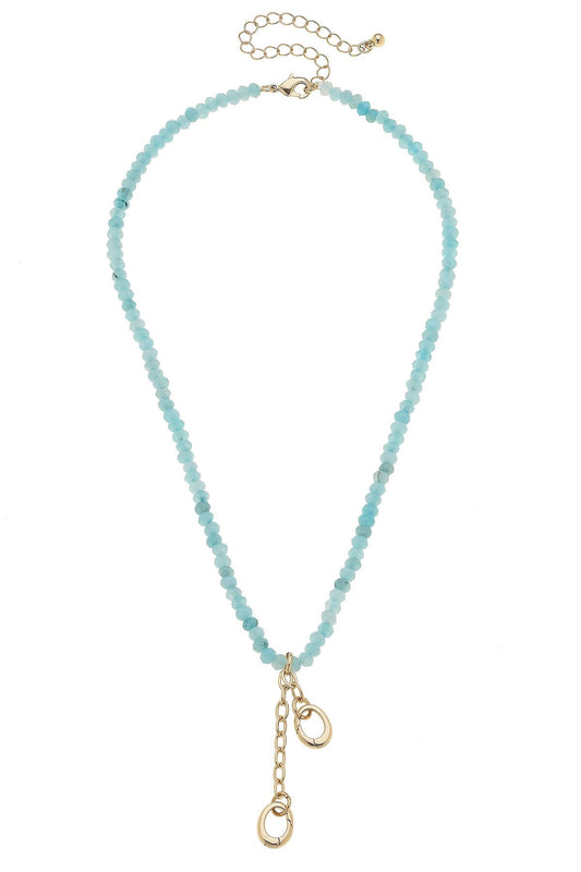 Lucy Gemstone Beaded Multi-Charm Necklace Base