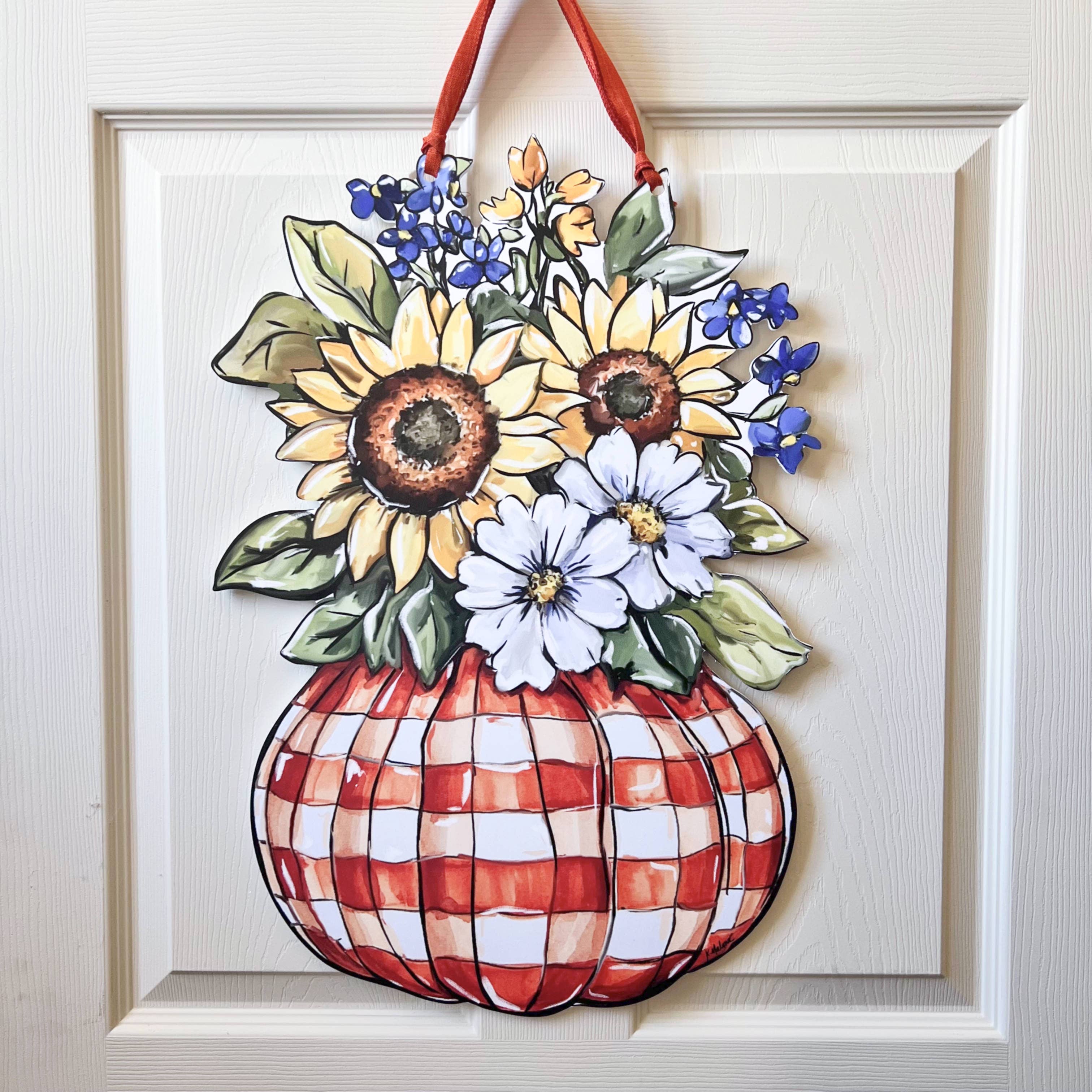 Travis Collis Designs Pumpkin Vase Door Hanger - Thumbnail 3