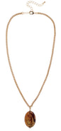 Pilar Resin Pendant Necklace in Tortoise