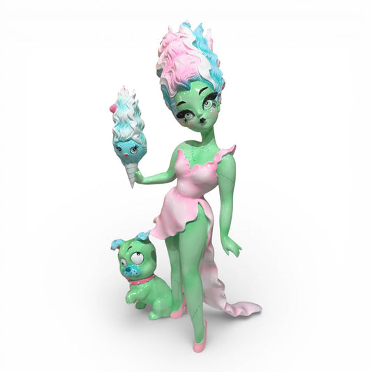 Pastel Candy Bride w/Igor Bulldog by Miss Fluff