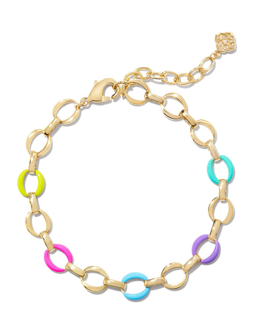 KELSEY CHAIN BRACELET GOLD MULTI MIX