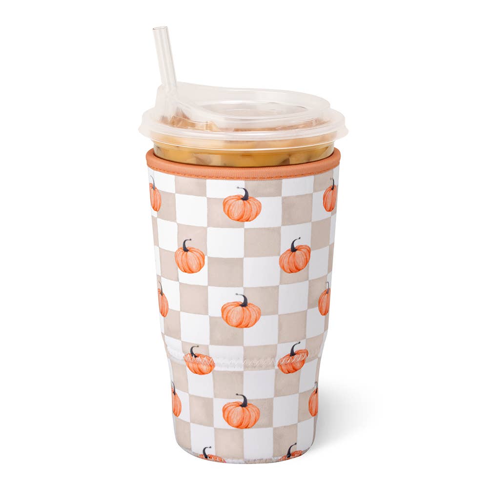 Pumpkin Check Iced Cup Coolie (Large)