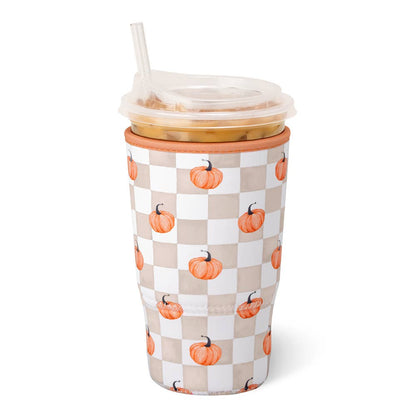 Pumpkin Check Iced Cup Coolie (Large)