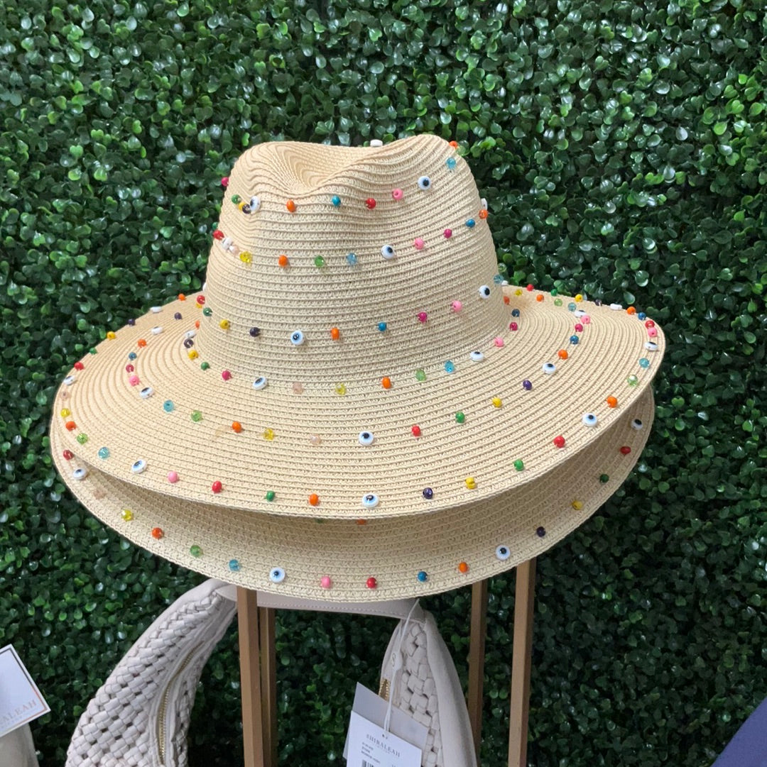 SHIRALEAH FIESTA HAT, NATURAL