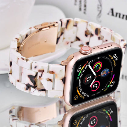 Resin Bracelet Light Weight Bands for Apple Watch: 38/40/41mm / Pink White