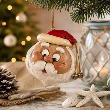 Large Round Santa Head Ornament - Holiday - BAC 101