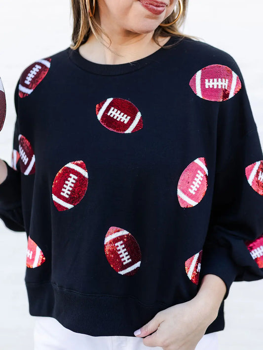 Sweatshirt Millie Red & Black Football