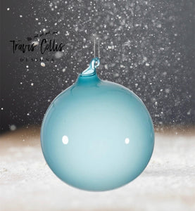 4.7" Denium Bubblegum Glass Ball Ornament