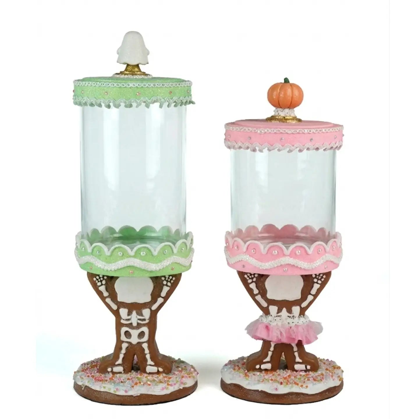 Gingerdead Jack and Jill Candy Canisters Set of 2 by Katherines Collection