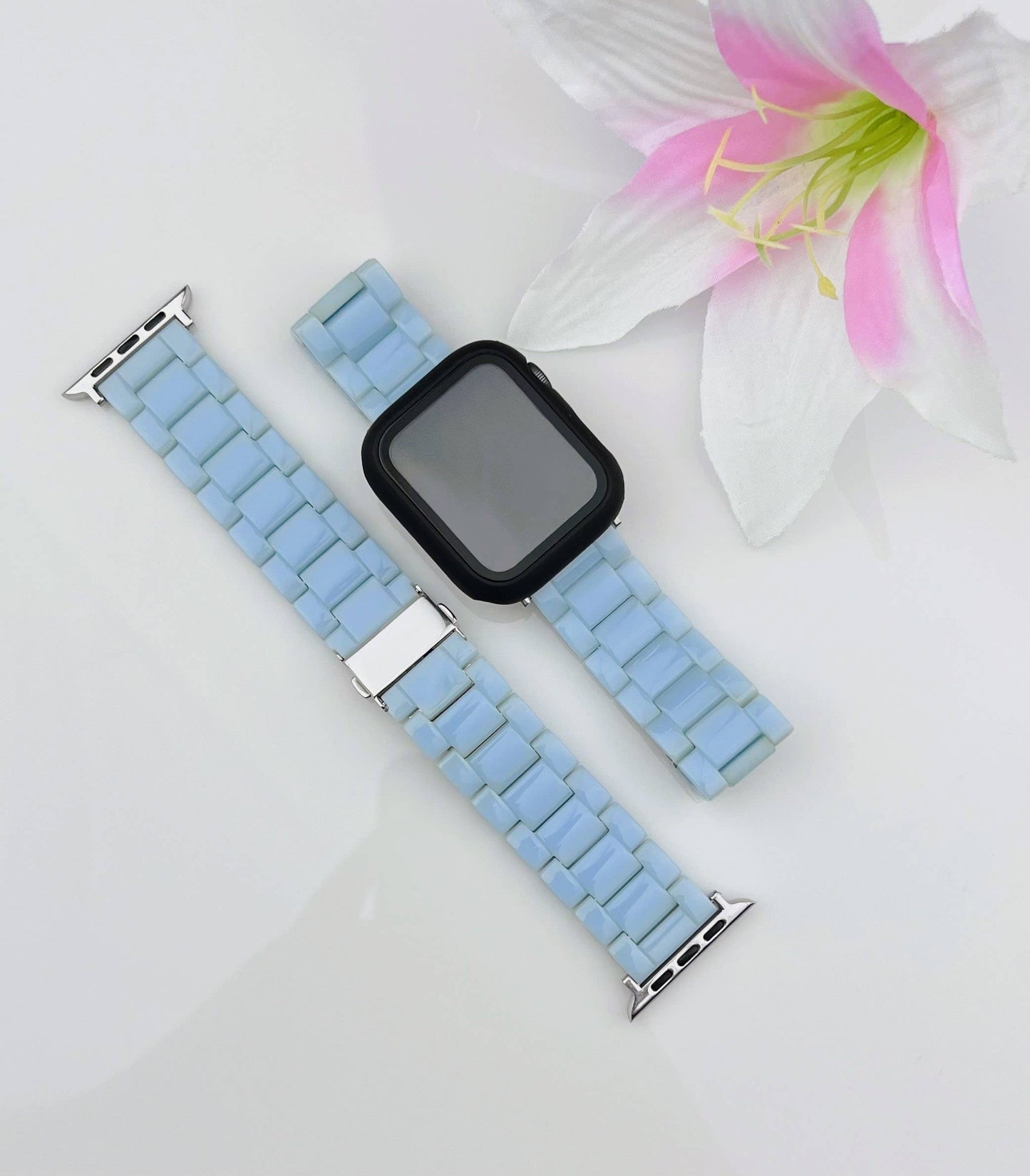 Resin Bracelet Light Weight Bands for Apple Watch: 38/40/41mm / White