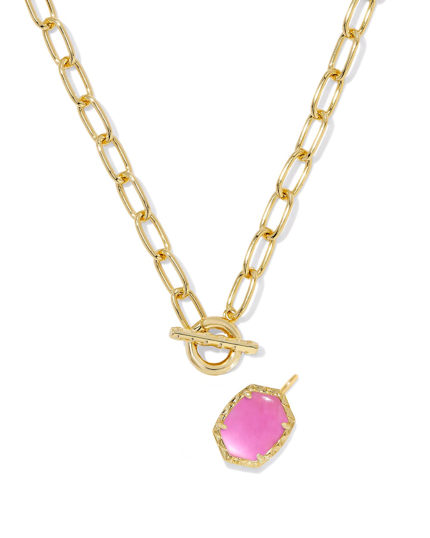 DAPHNE LINK AND CHAIN NECKLACE GOLD AZALEA ILLUSION