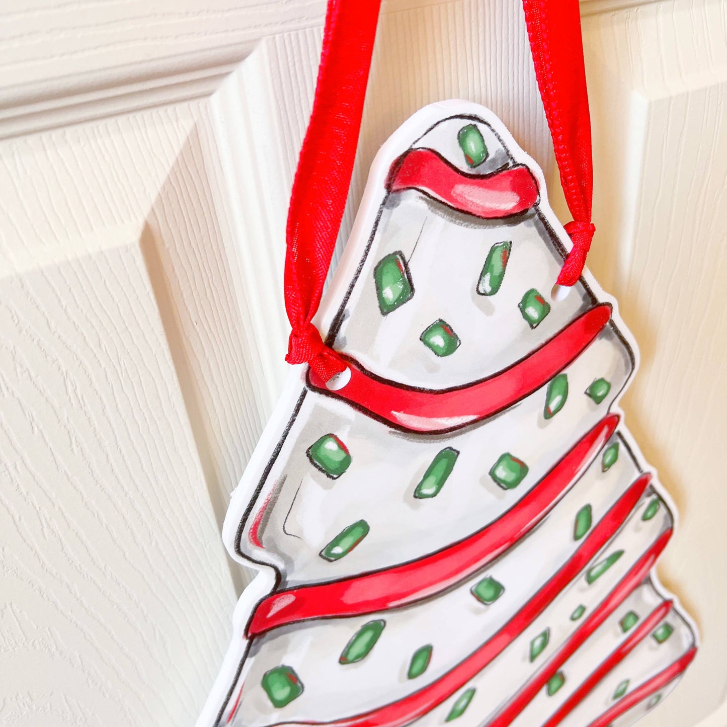 Christmas Tree Cake Door Hanger - Made In USA