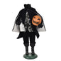 Headless Horseman Caroler, Hand-Painted Plaster Pumpkin